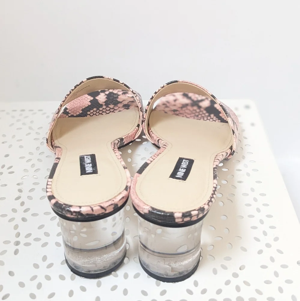 Nine west pink snakeskin sandals - Picture 6 of 16